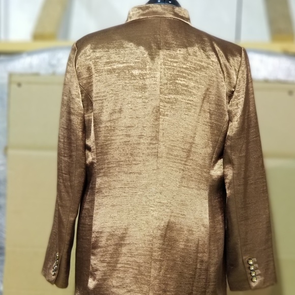 Chicos black label  blazer copper sz 2 - Picture 2 of 3